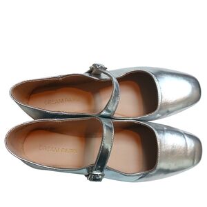 Dream Pairs Silver Mary Jane Flats